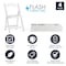 Flash Furniture White Resin Folding Chair, PK4 4-LE-L-1-WHITE-GG - alternate 2